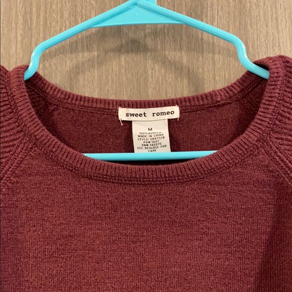 ❗️BOGO❗️Dark Red/Wine Sweet Romeo Sweater - Picture 3 of 7